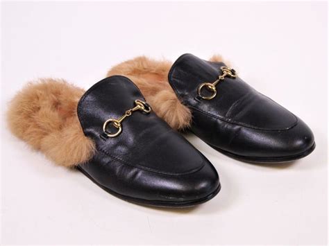 gucci pantoffels met bont|Gucci Loafers for Women .